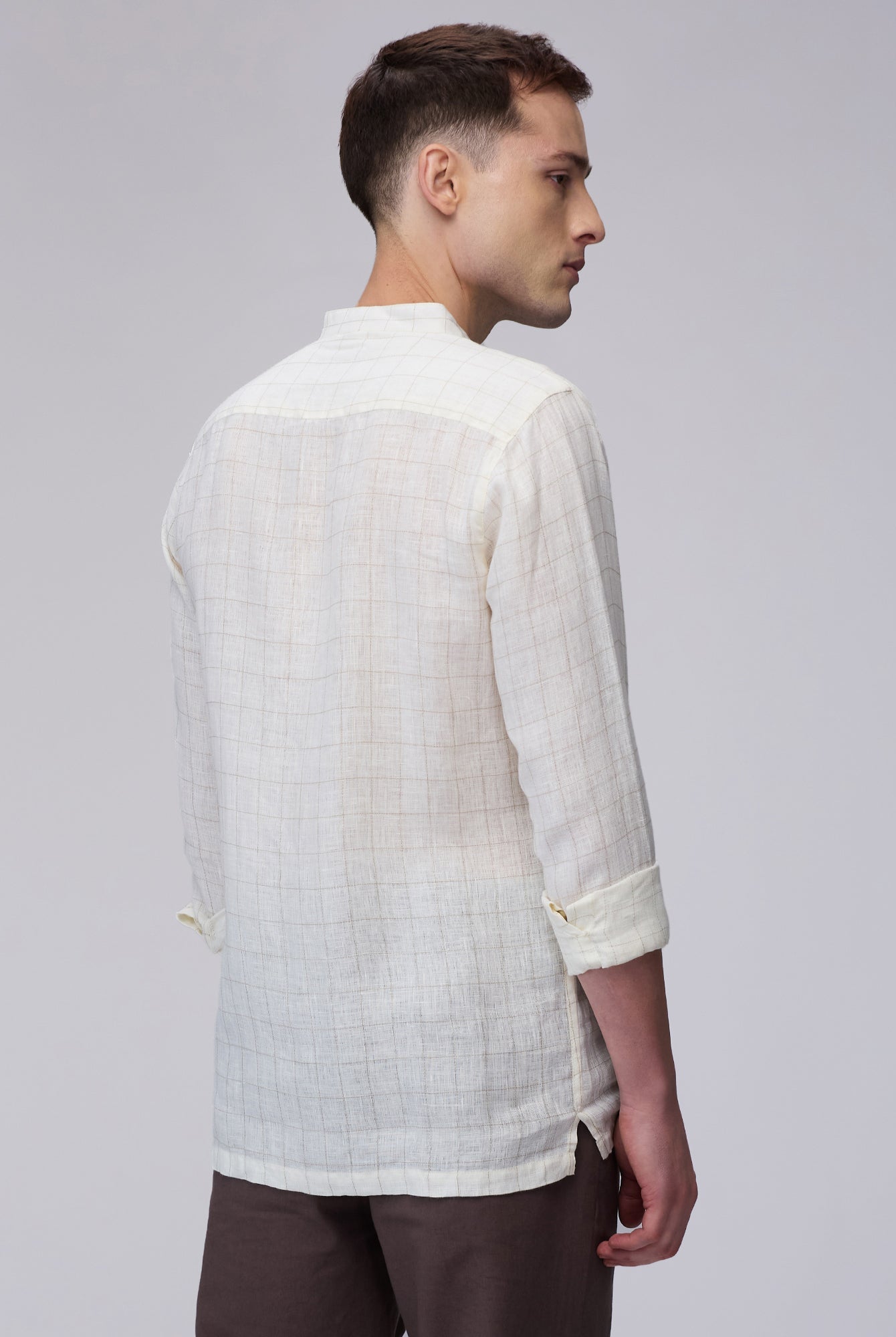 Check Shirt - 100% Linen - CiceroniMen Shirtsbhrāta