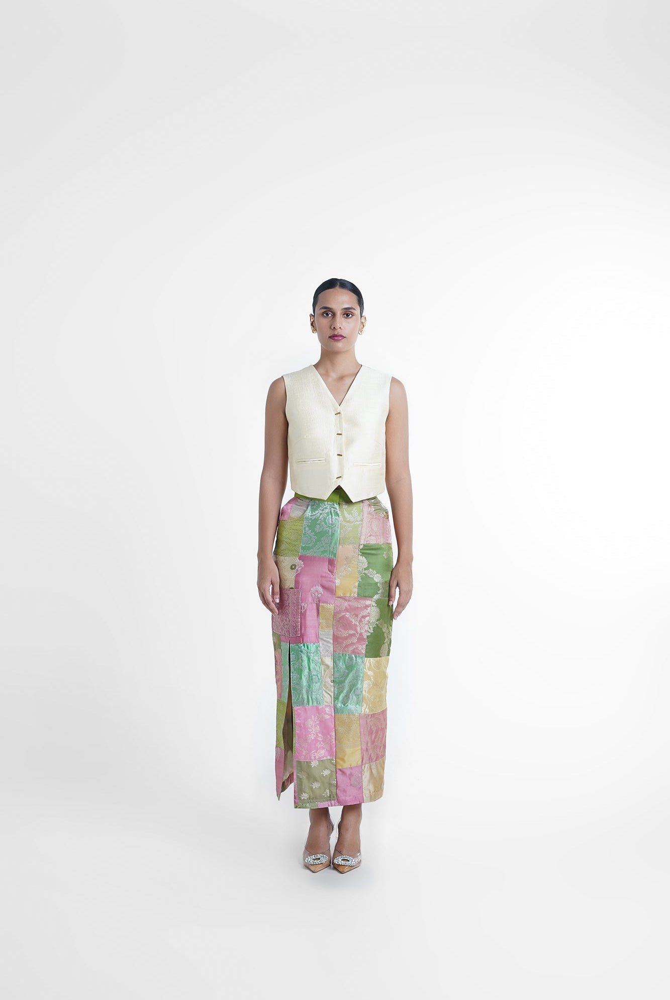Cheri Upcycled Silk Pencil Skirt - CiceroniSkirtsShriya Singhi