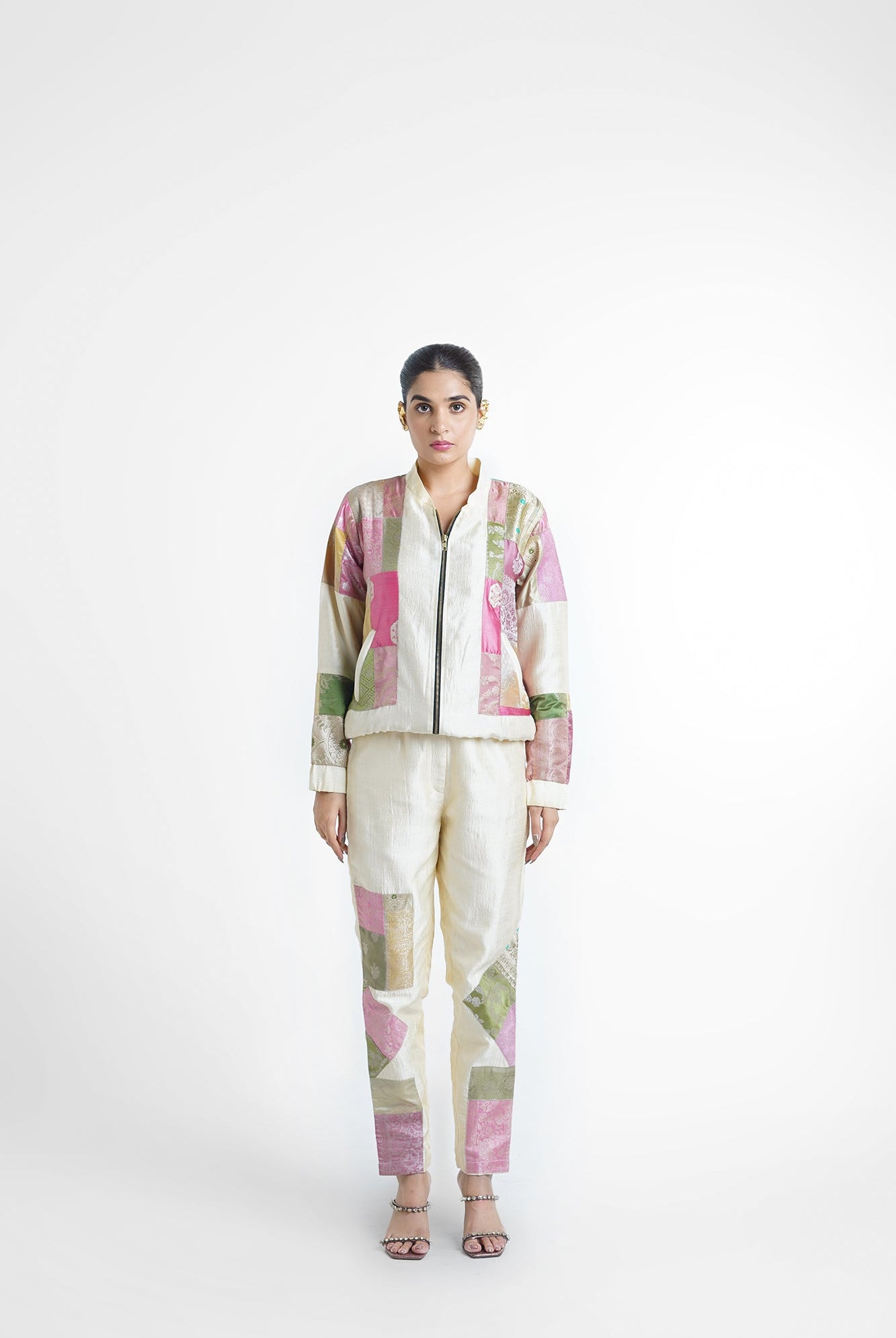 Cheri Upcycled Silk Unisex Bomber Jacket - CiceroniJacketsShriya Singhi