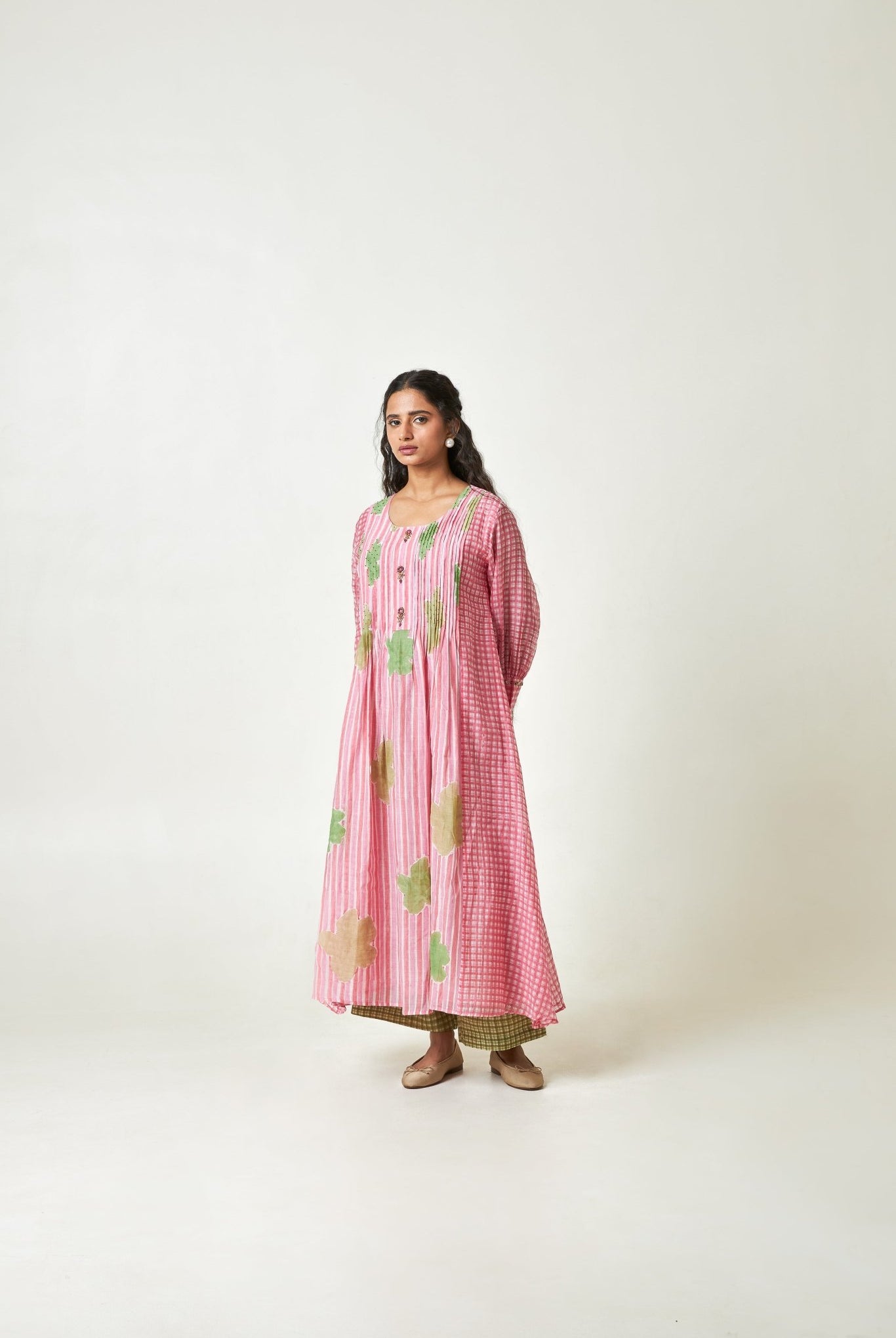 Cherry Blossom Block Printed Kurta Set - CiceroniKurta SetPants and Pajamas