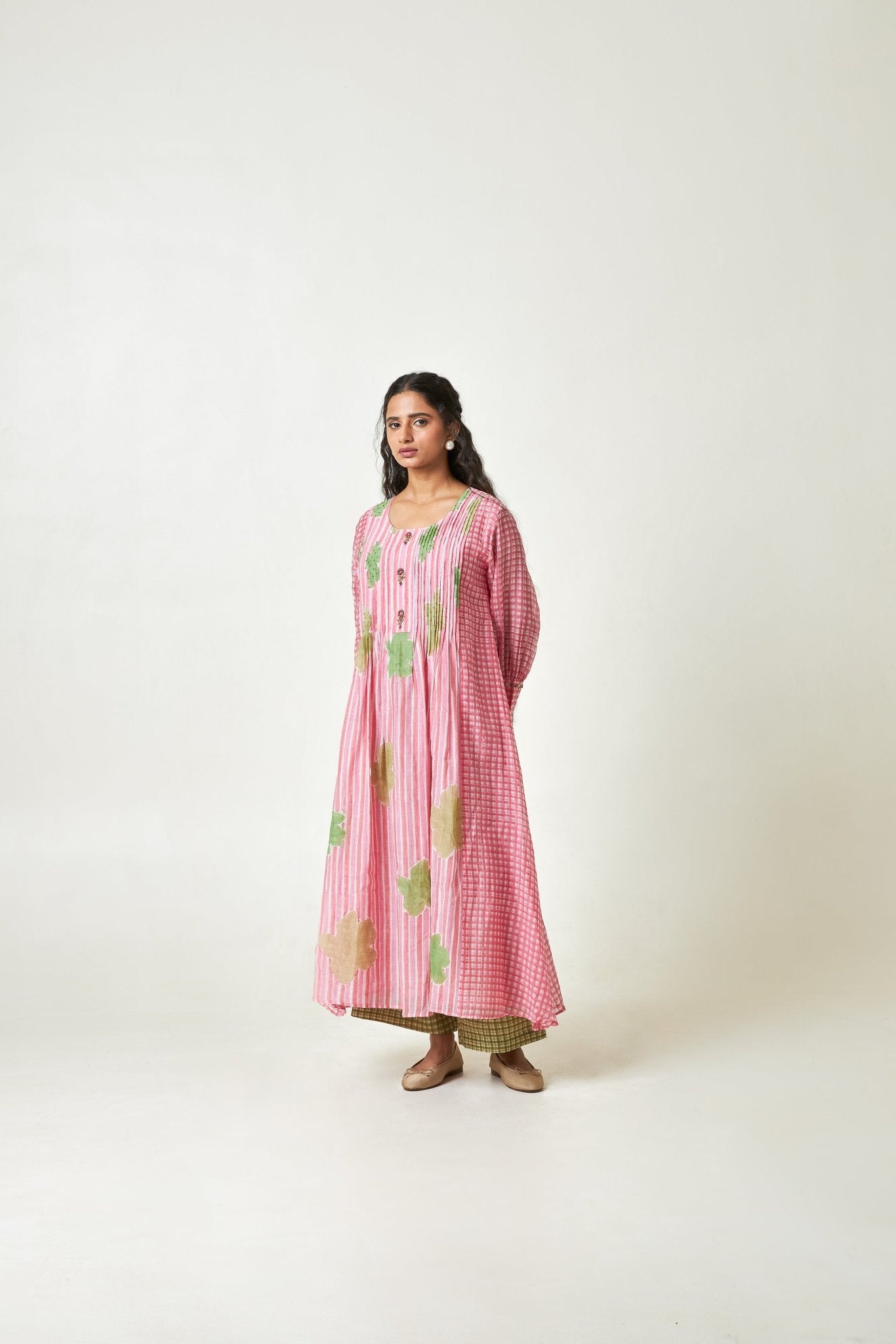 Cherry Blossom Block Printed Kurta Set - CiceroniKurta SetPants and Pajamas