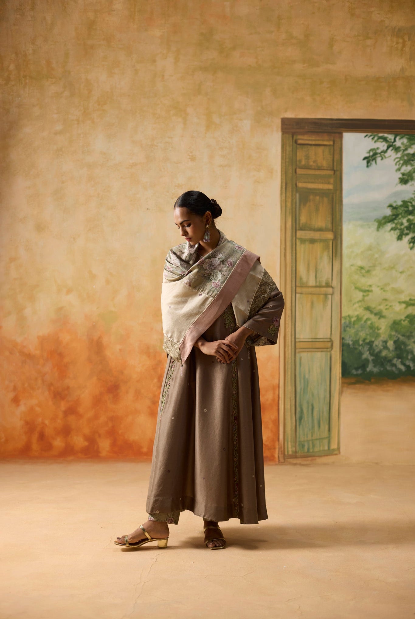 Chestel Kurta set - Brown - CiceroniKurta Set, Festive WearKhyati Rughani