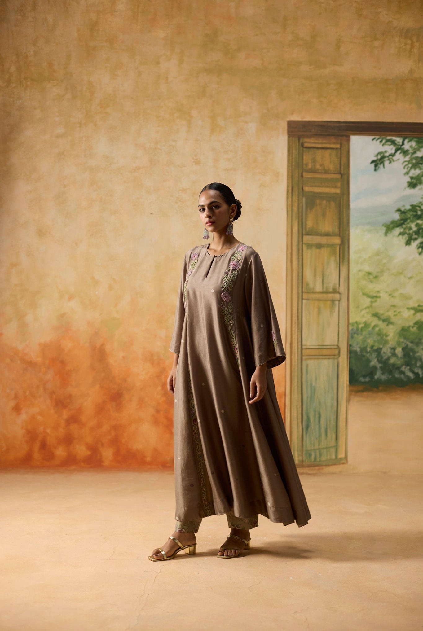 Chestel Kurta set - Brown - CiceroniKurta Set, Festive WearKhyati Rughani