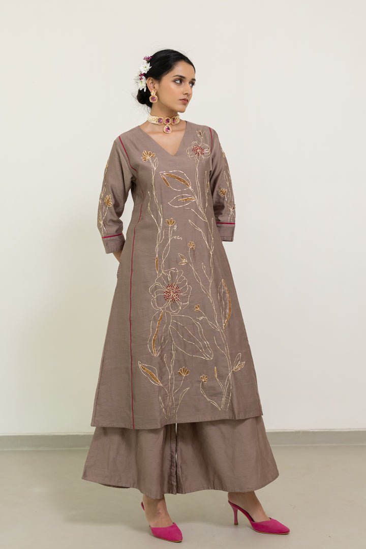 Chhayaa Embroidered Kurta Set with Dupatta - CiceroniKurta Set, Festive WearSilai Studio