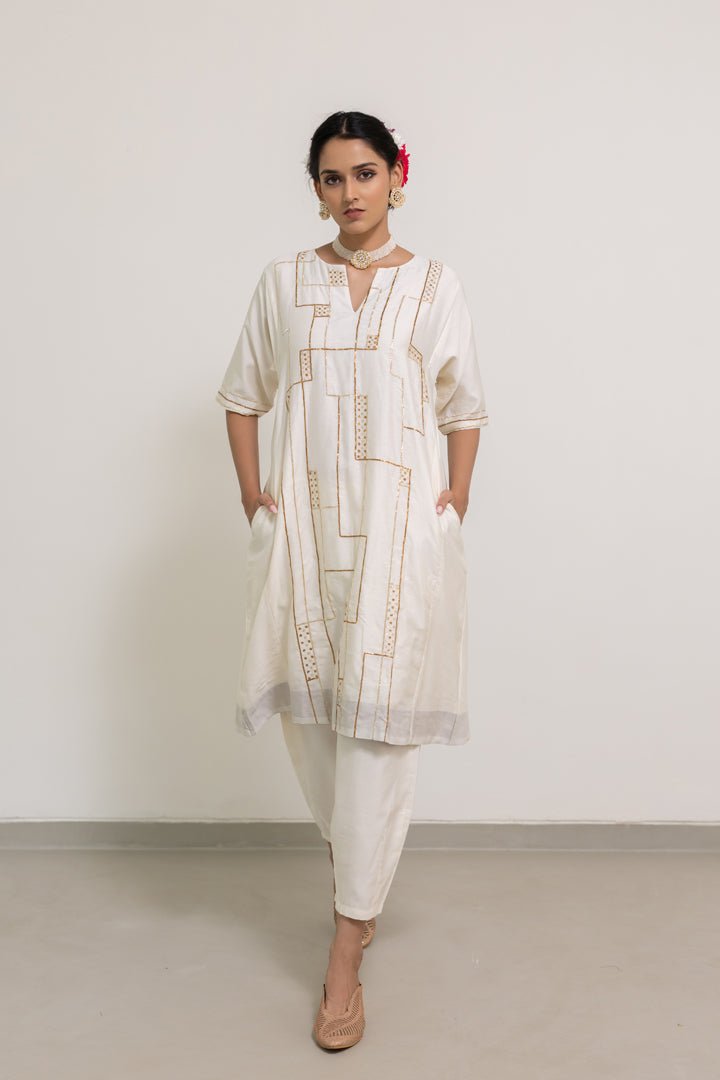 Chitrimaa Kurta and Clinched Pants Set - CiceroniKurta Set, Festive WearSilai Studio