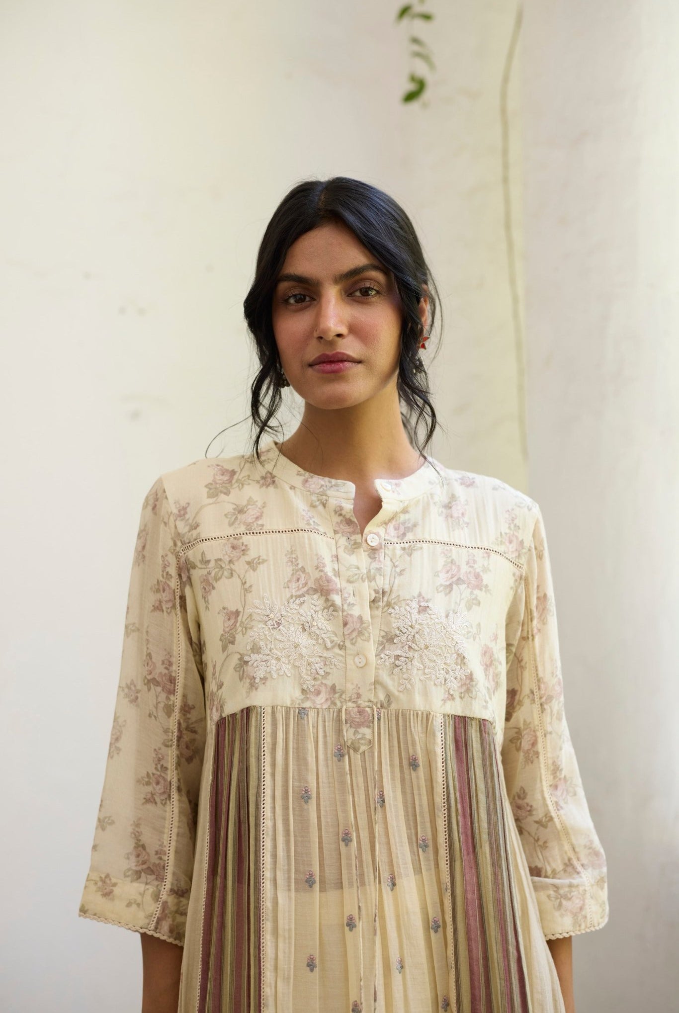 Chowa Kurta Set - Ecru and Purple - CiceroniKurta Set, Everyday WearKhyati Rughani