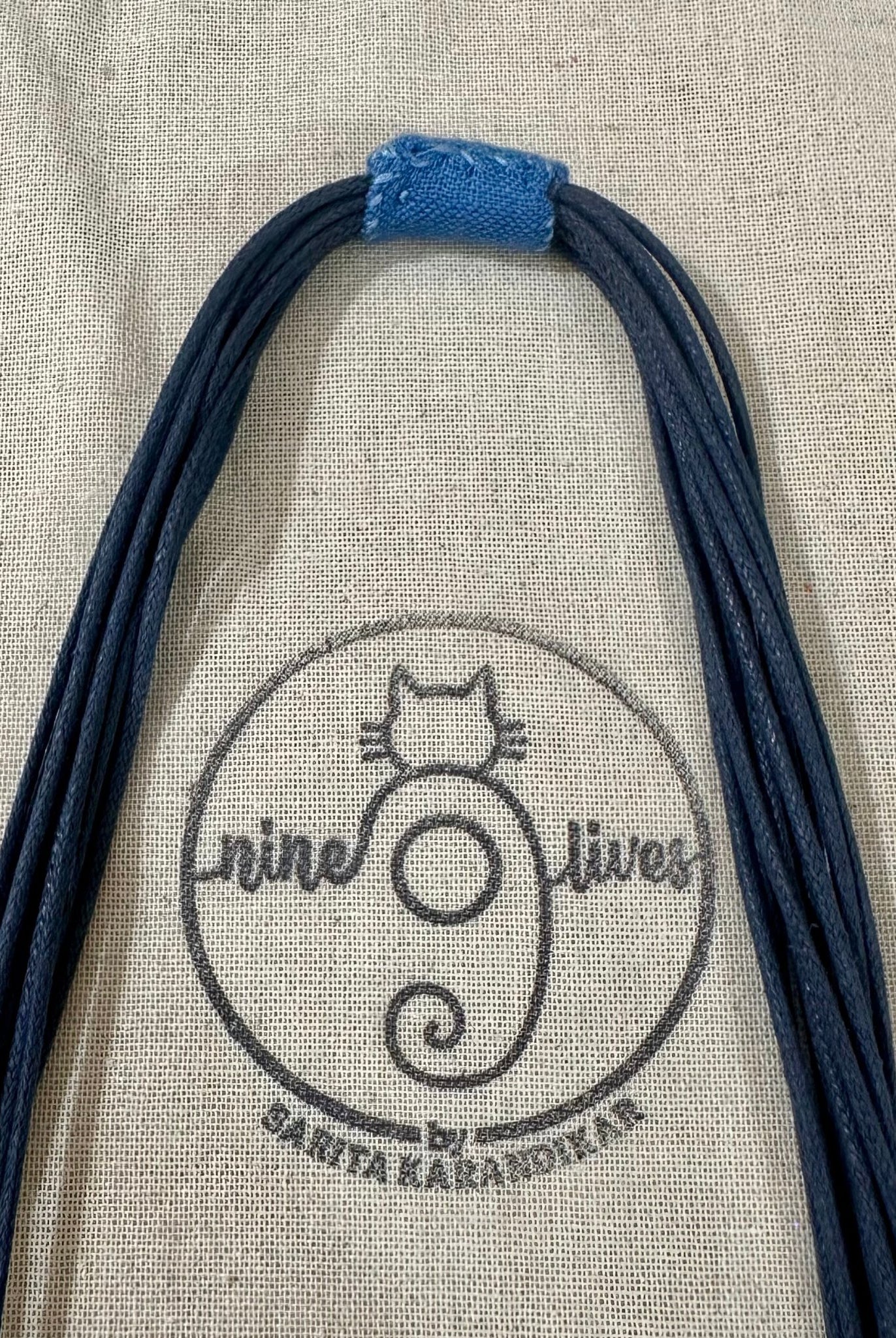 Circular Fabric Neckpiece - Blue - CiceroniNeckpieceNine Lives