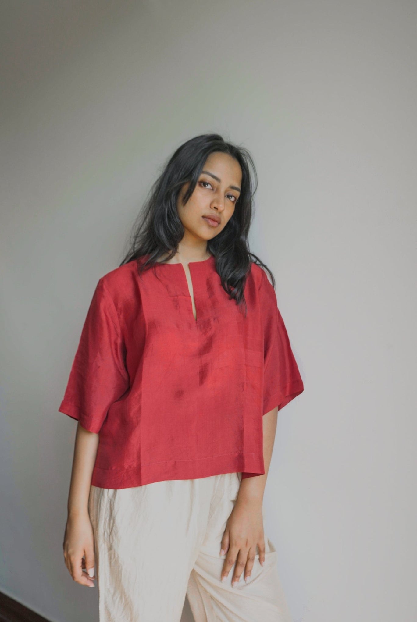 Claret Top - Red - CiceroniTopswith N.