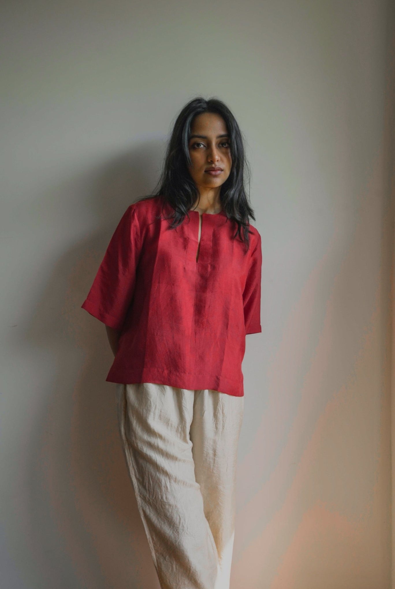 Claret Top - Red - CiceroniTopswith N.