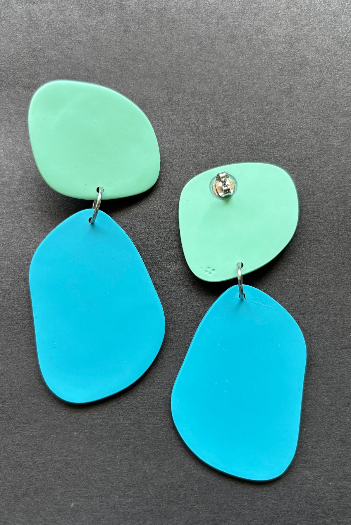 Classic Quads - Mint Green and Turquoise - CiceroniEarringsColoured Ears