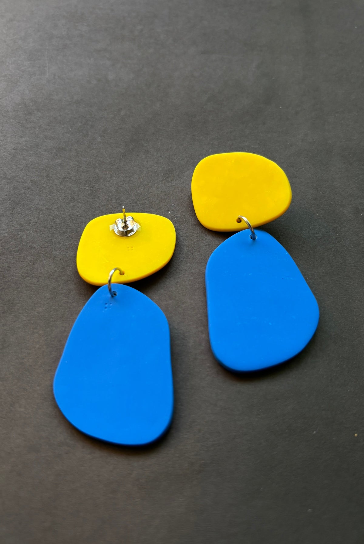 Classic Quads - Yellow and Cobalt Blue - CiceroniEarringsColoured Ears