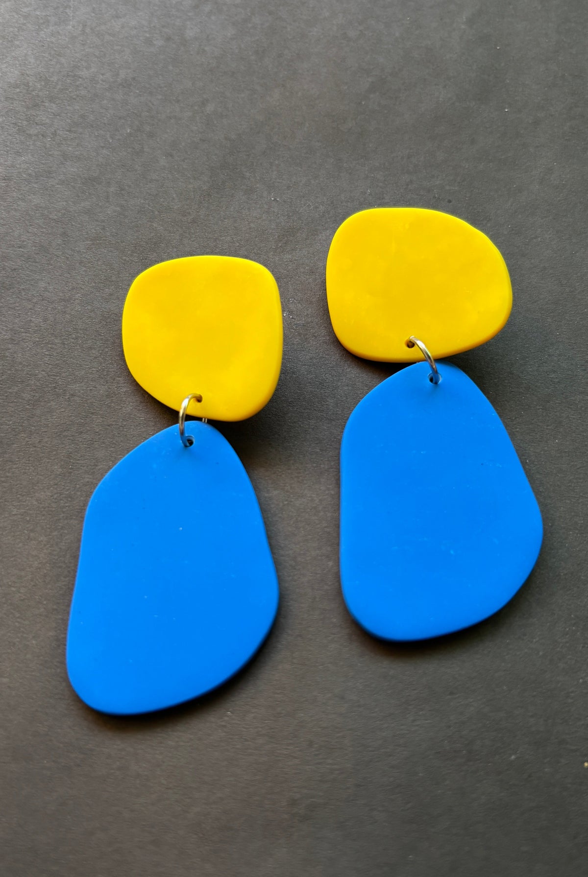Classic Quads - Yellow and Cobalt Blue - CiceroniEarringsColoured Ears