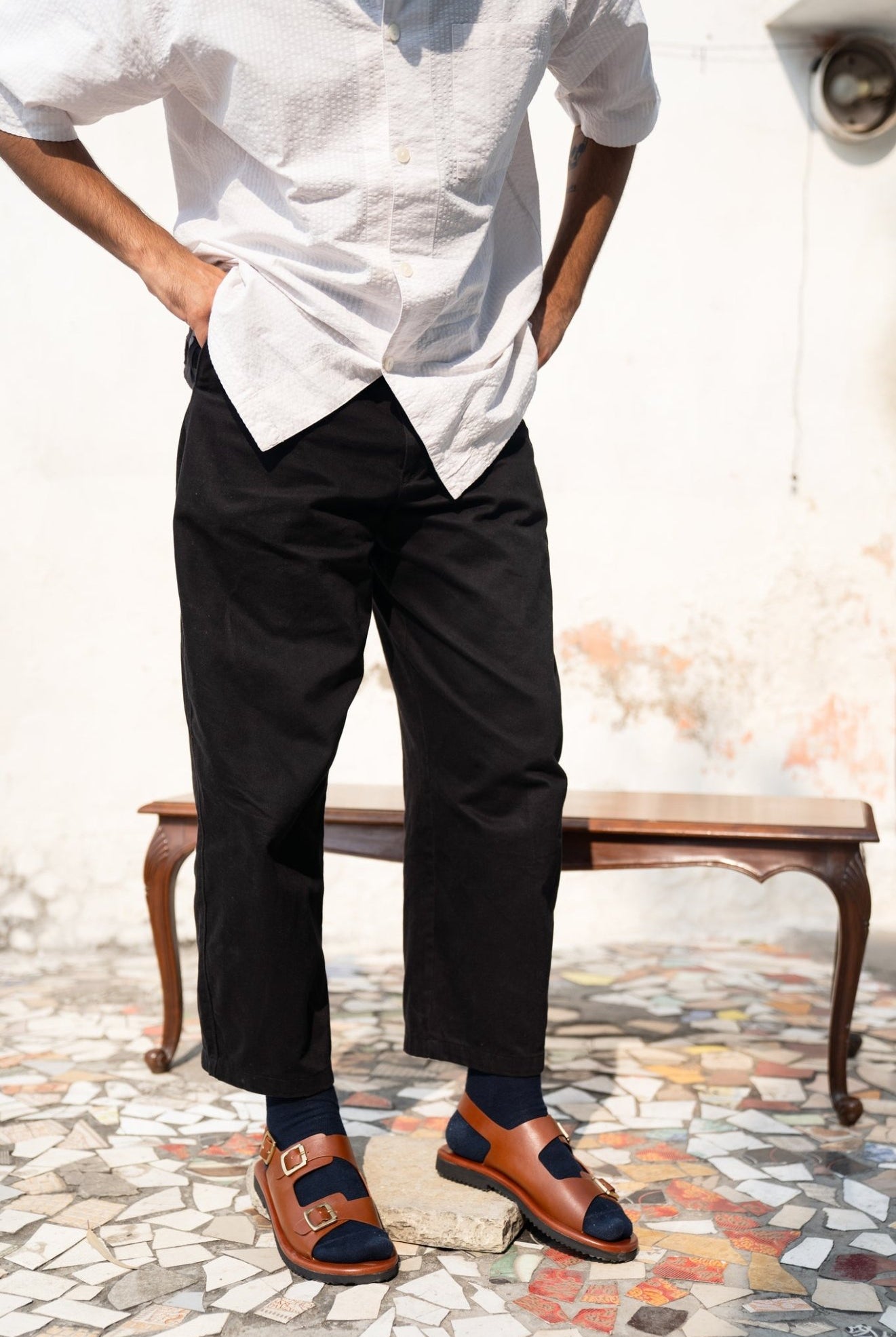 Classic Two Strap Leather Sandals - CiceroniSandalsSlomotion