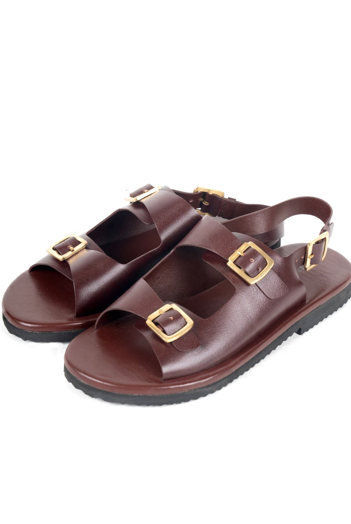 Classic Two Strap Leather Sandals - CiceroniSandalsSlomotion
