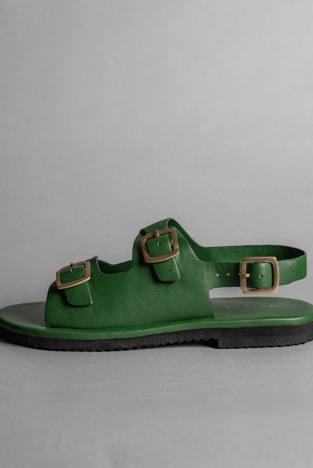 Classic Two Strap Leather Women's Sandals - Green - CiceroniSandalsSlomotion