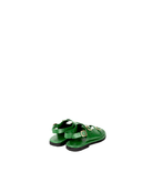 Classic Two Strap Leather Women's Sandals - Green - CiceroniSandalsSlomotion