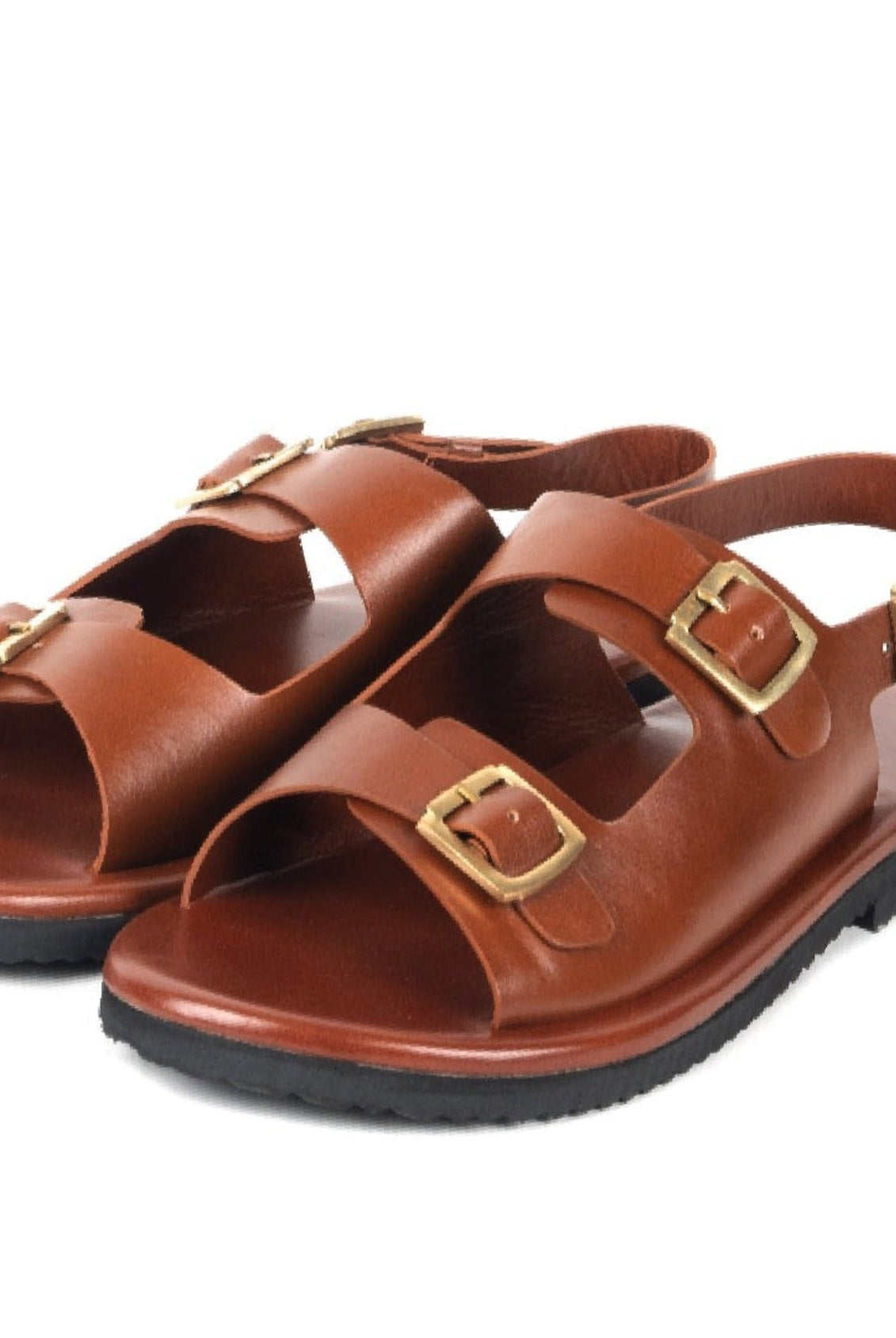 Classic Two Strap Leather Women's Sandals - CiceroniSandalsSlomotion