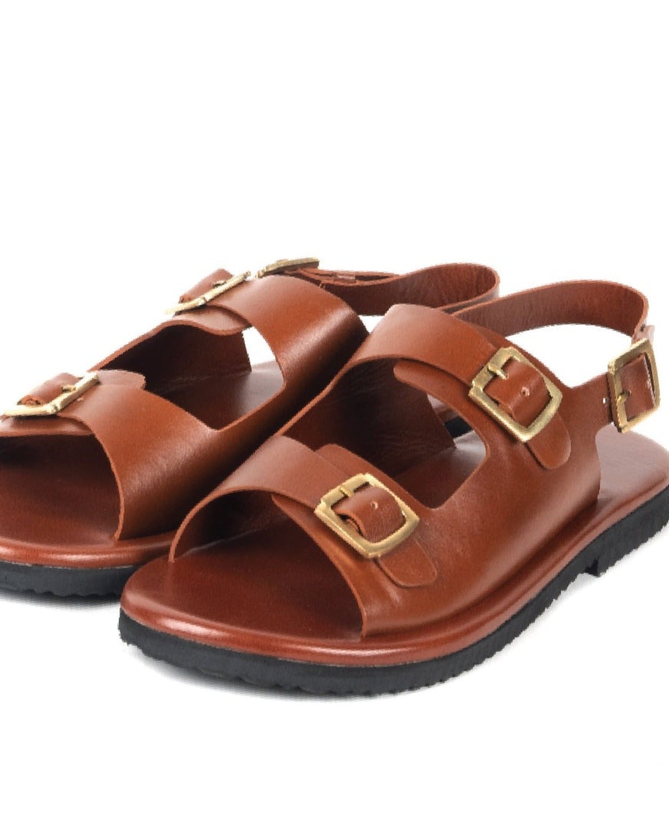 Classic Two Strap Leather Women's Sandals - CiceroniSandalsSlomotion