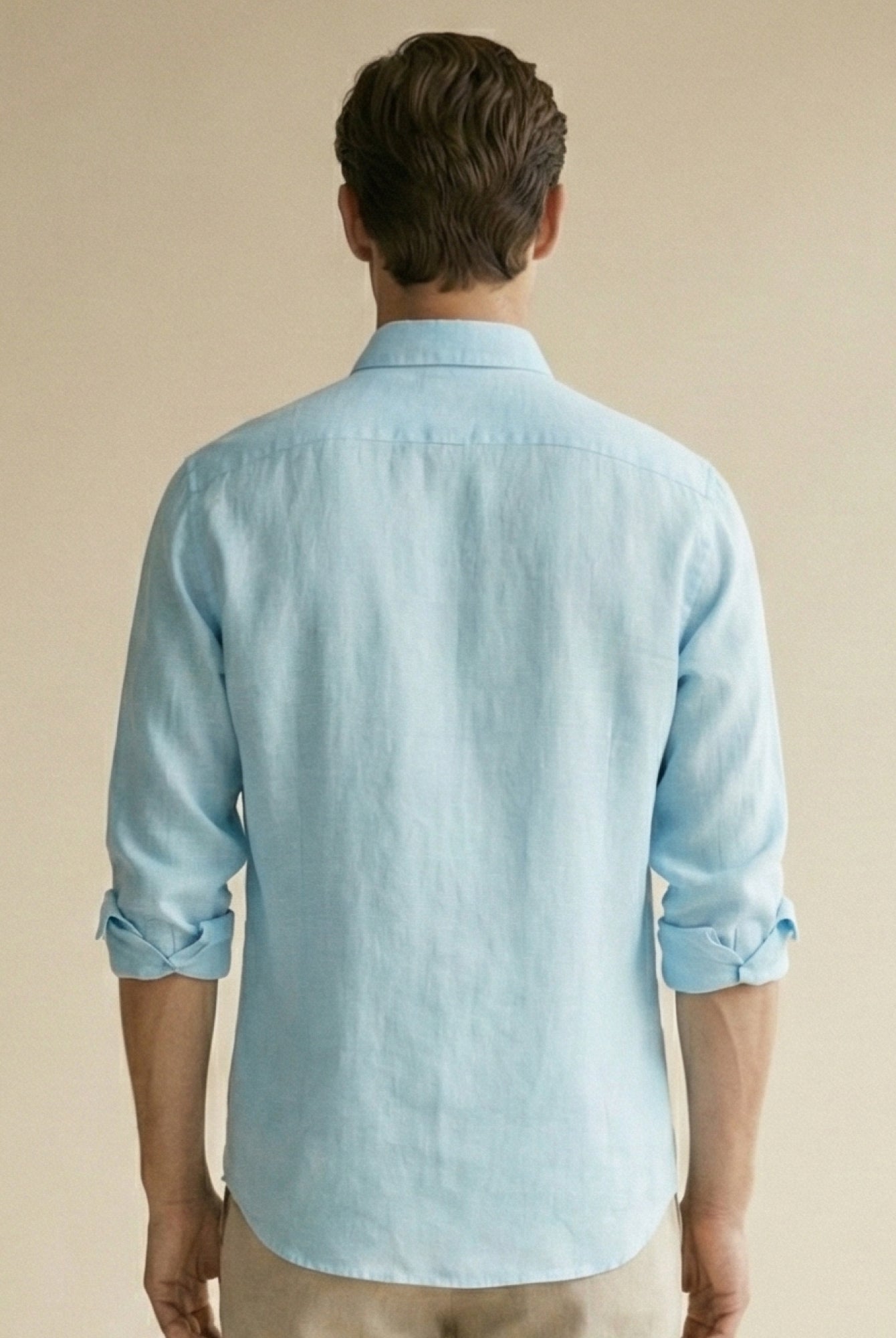 Cloud Blue 100% Pure Linen Button Down Shirt - CiceroniMen Shirtsbhrāta