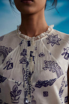 Clover Raglan Sleeve Pin Tuck Shirt - CiceroniShirtsAhmev