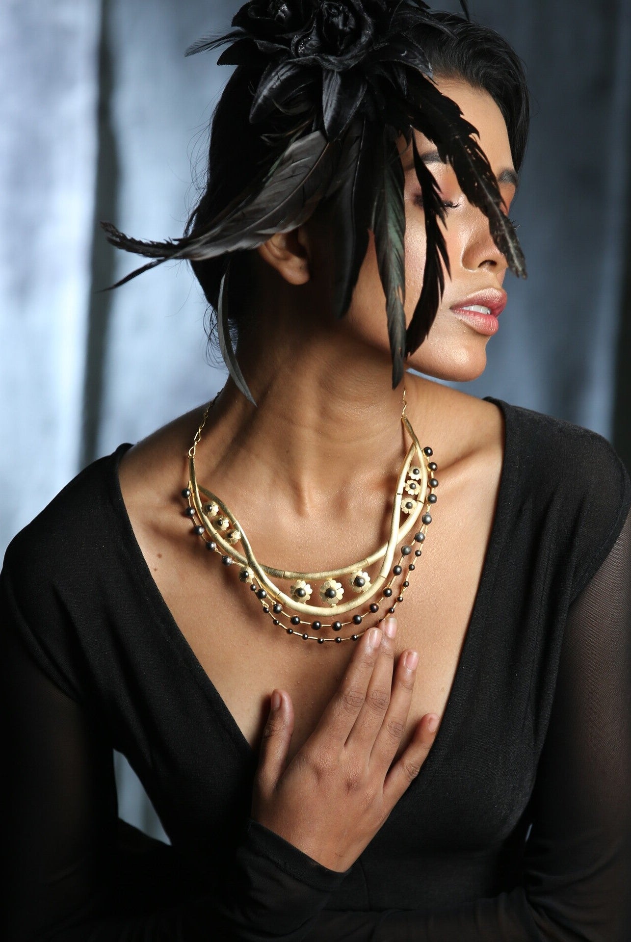 Cocktail Hour Neckpiece - CiceroniNeckpieceZaza by Somya