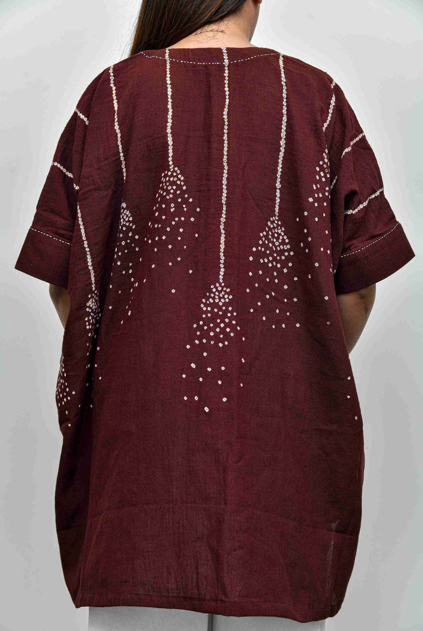 Cocoa Distorted Line Top - CiceroniTopsYD Aashiya