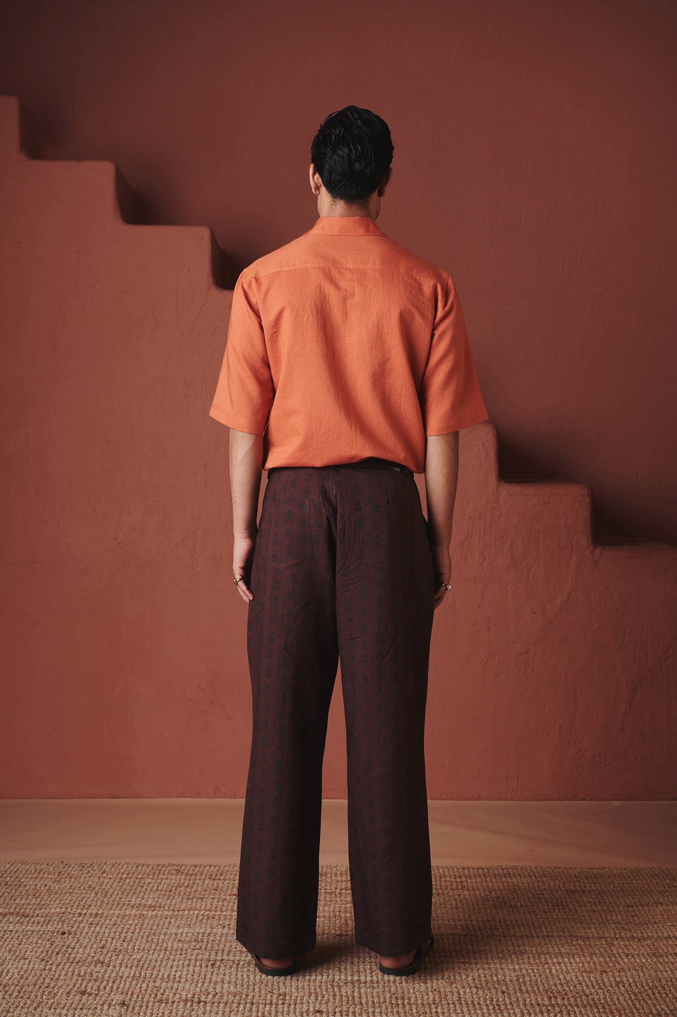 Coffee Buta Co - Linen Men's Baggy Pants - CiceroniPantsSaphed