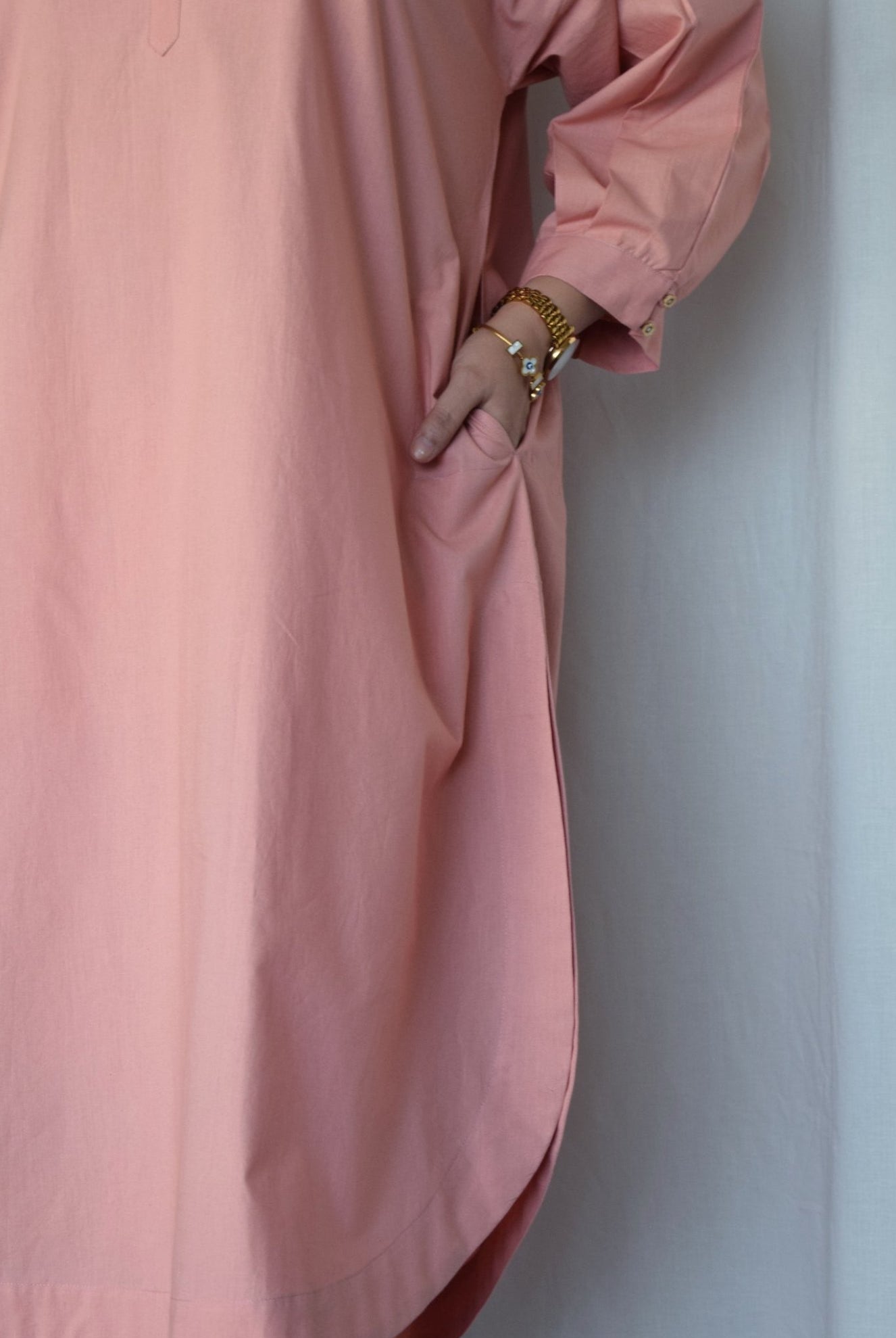 Coffee Pink Anti - fit Kurta with Placket - CiceroniKurta, Everyday WearHouse of Moxa