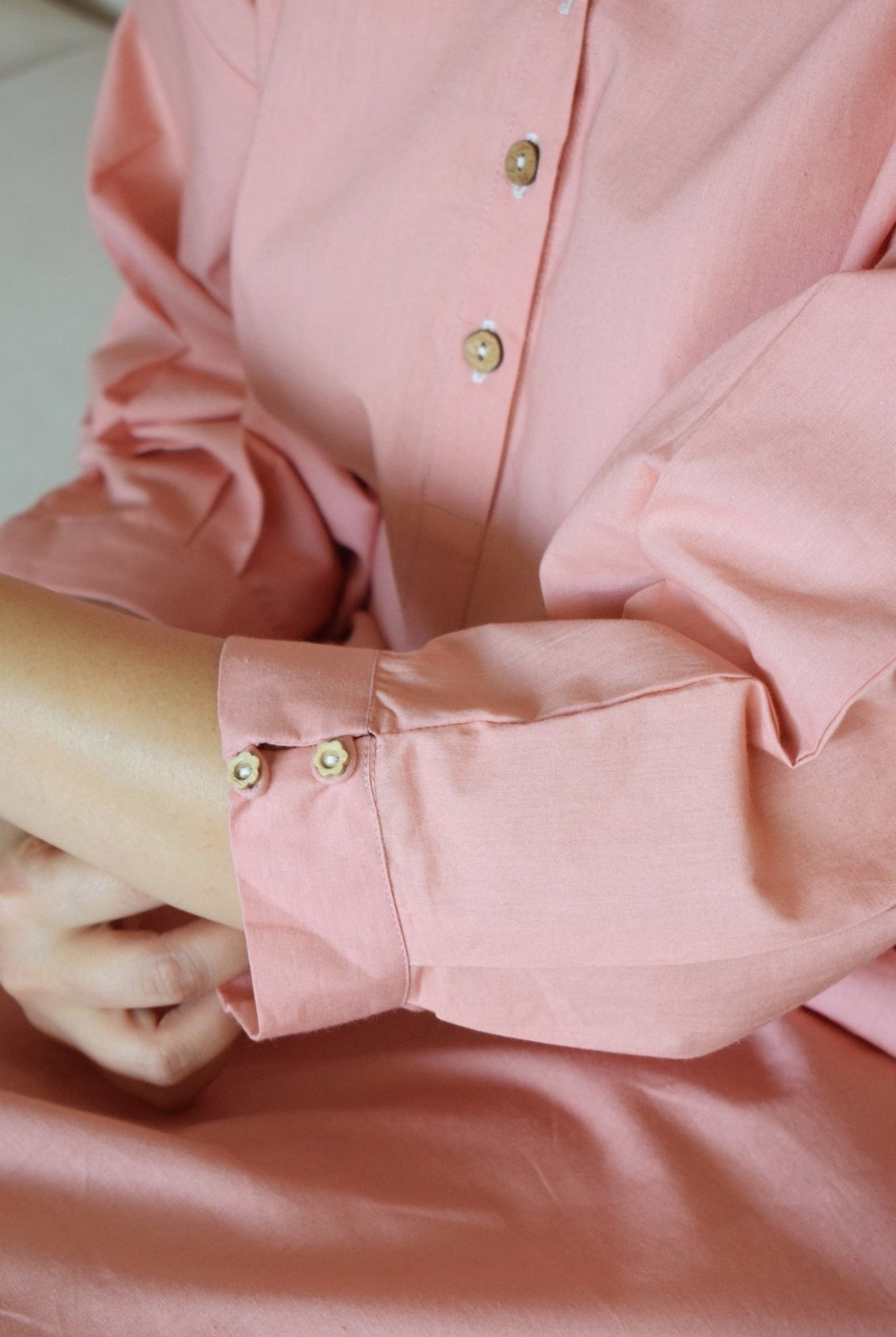 Coffee Pink Anti - fit Kurta with Placket - CiceroniKurta, Everyday WearHouse of Moxa