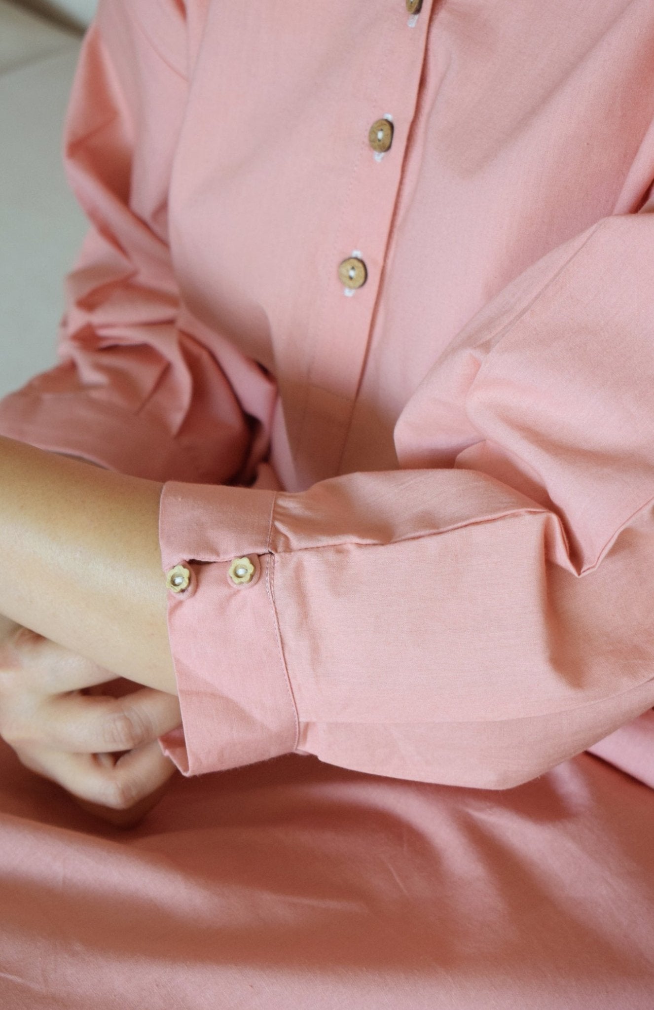 Coffee Pink Anti - fit Kurta with Placket - CiceroniKurta, Everyday WearHouse of Moxa