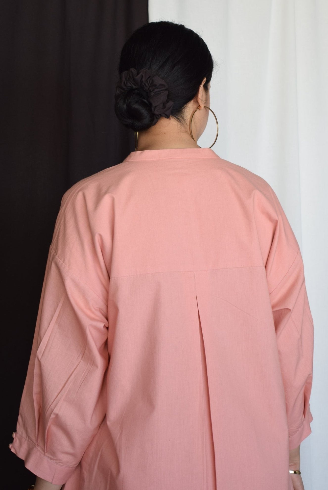 Coffee Pink Anti - fit Kurta with Placket - CiceroniKurta, Everyday WearHouse of Moxa