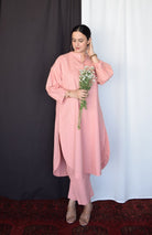 Coffee Pink Anti - fit Kurta with Placket - CiceroniKurta, Everyday WearHouse of Moxa