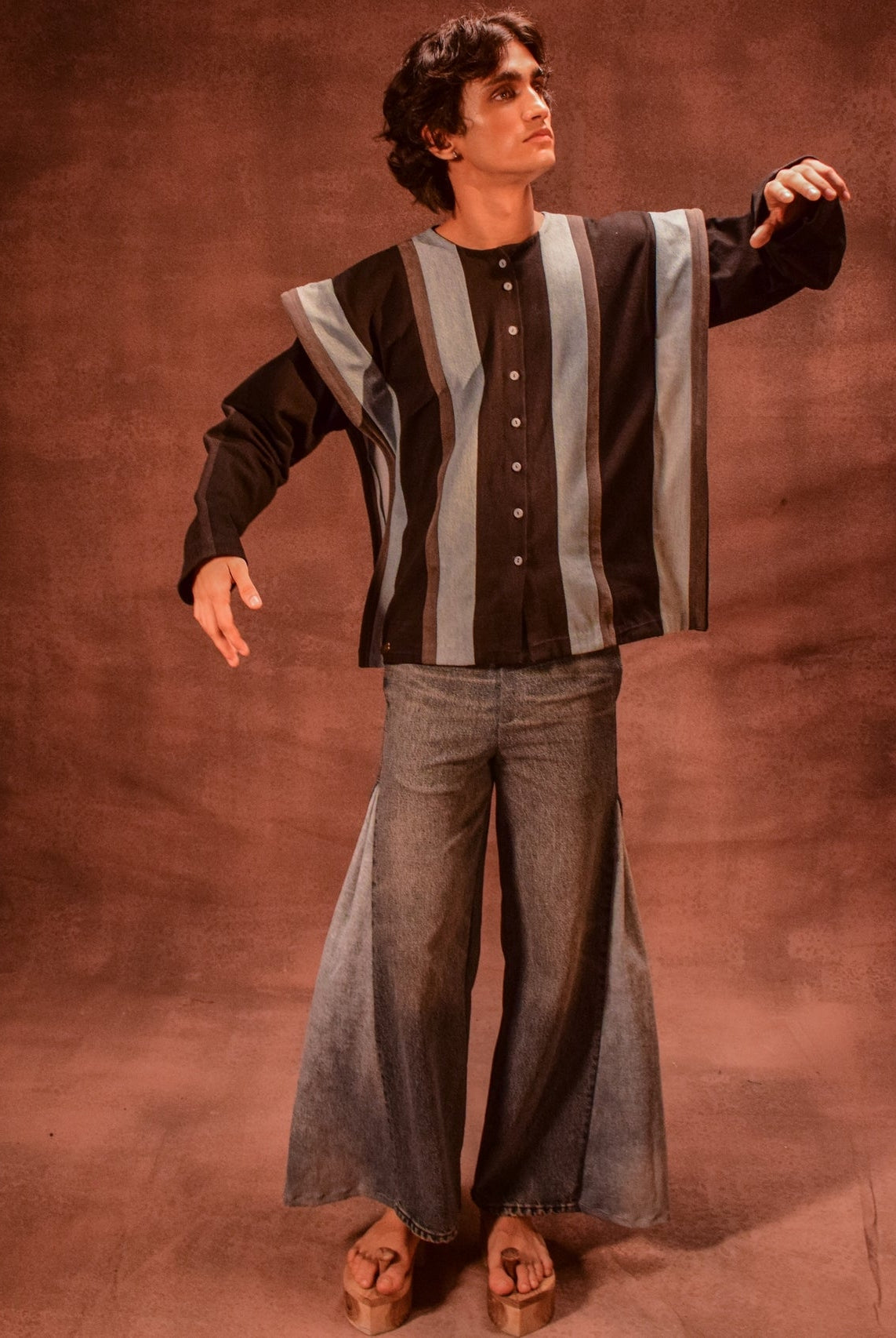 Color Block Godet Pants - CiceroniPantsAnam Husain