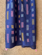 Colour Block Stole- Indigo - CiceroniStoleIra