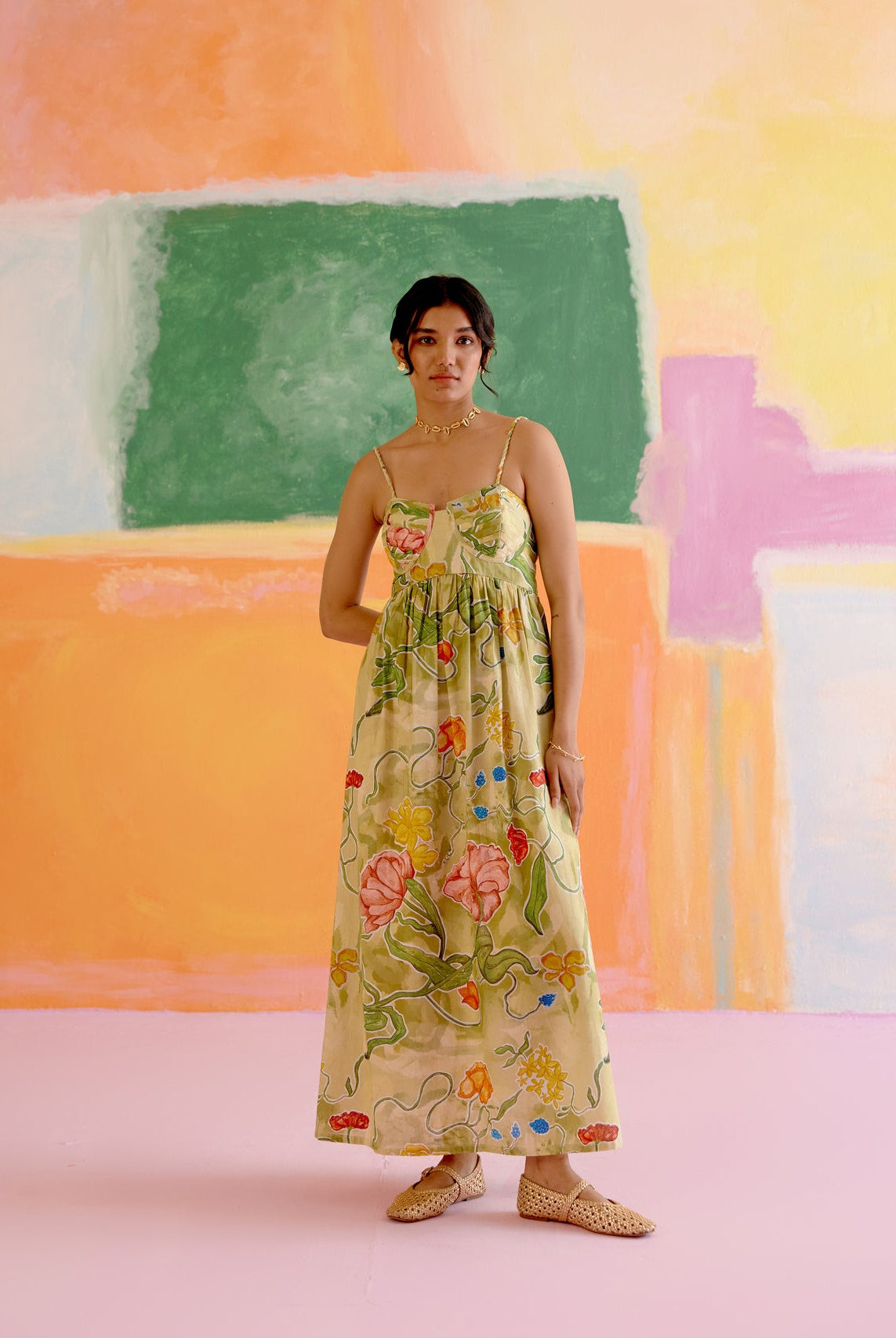 Como Maxi Dress in Le Jardin Print - CiceroniDressesHappi Space