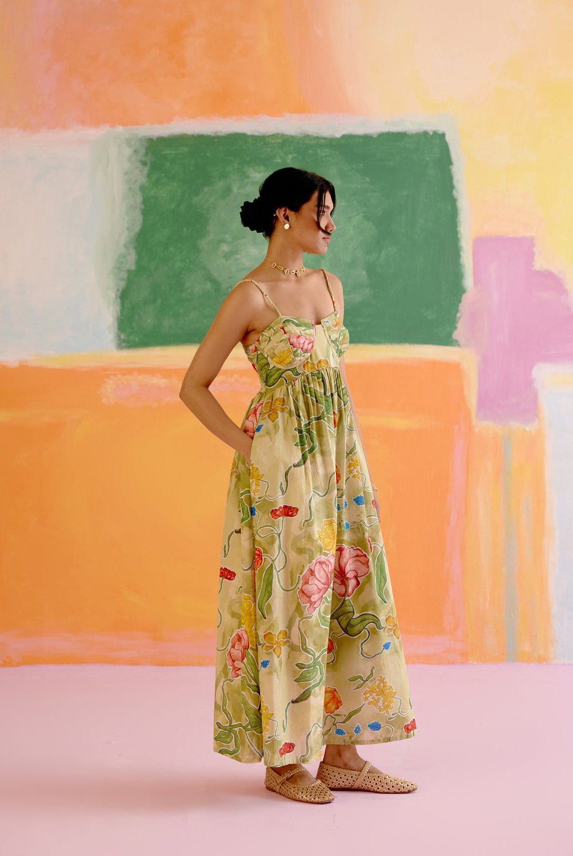 Como Maxi Dress in Le Jardin Print - CiceroniDressesHappi Space