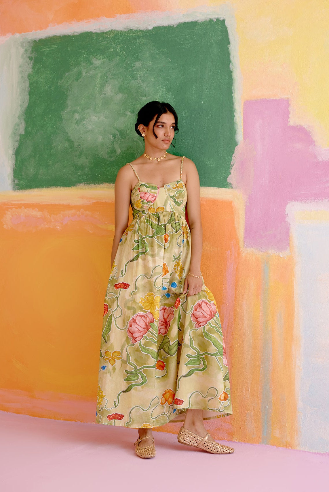 Como Maxi Dress in Le Jardin Print - CiceroniDressesHappi Space