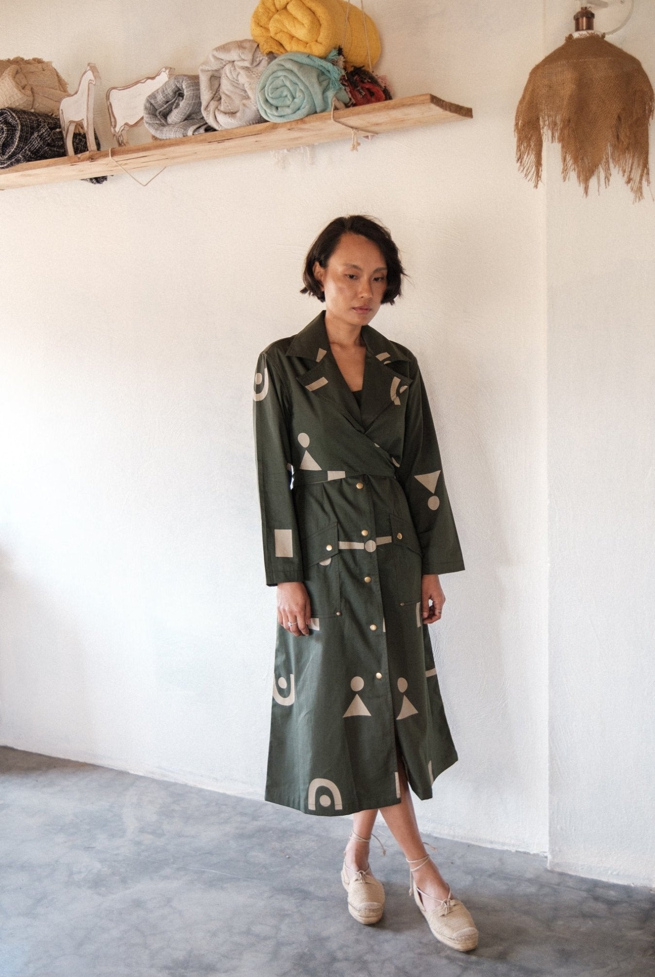 Copenhagen Trench - Triangle Print - CiceroniTrench CoatThe Terra Tribe