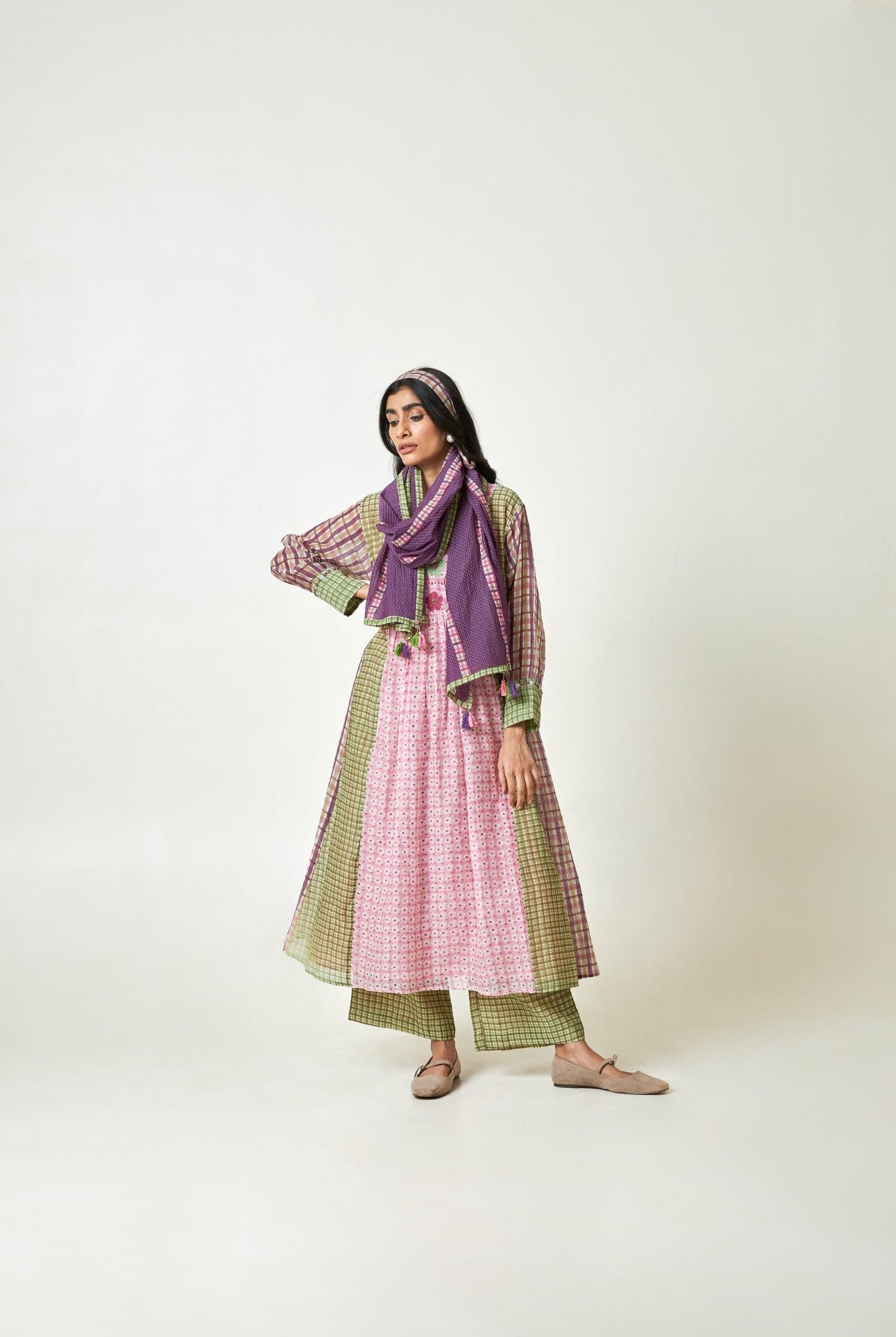 Coral Haze Block Printed Kurta Set with Dupatta - CiceroniKurta SetPants and Pajamas