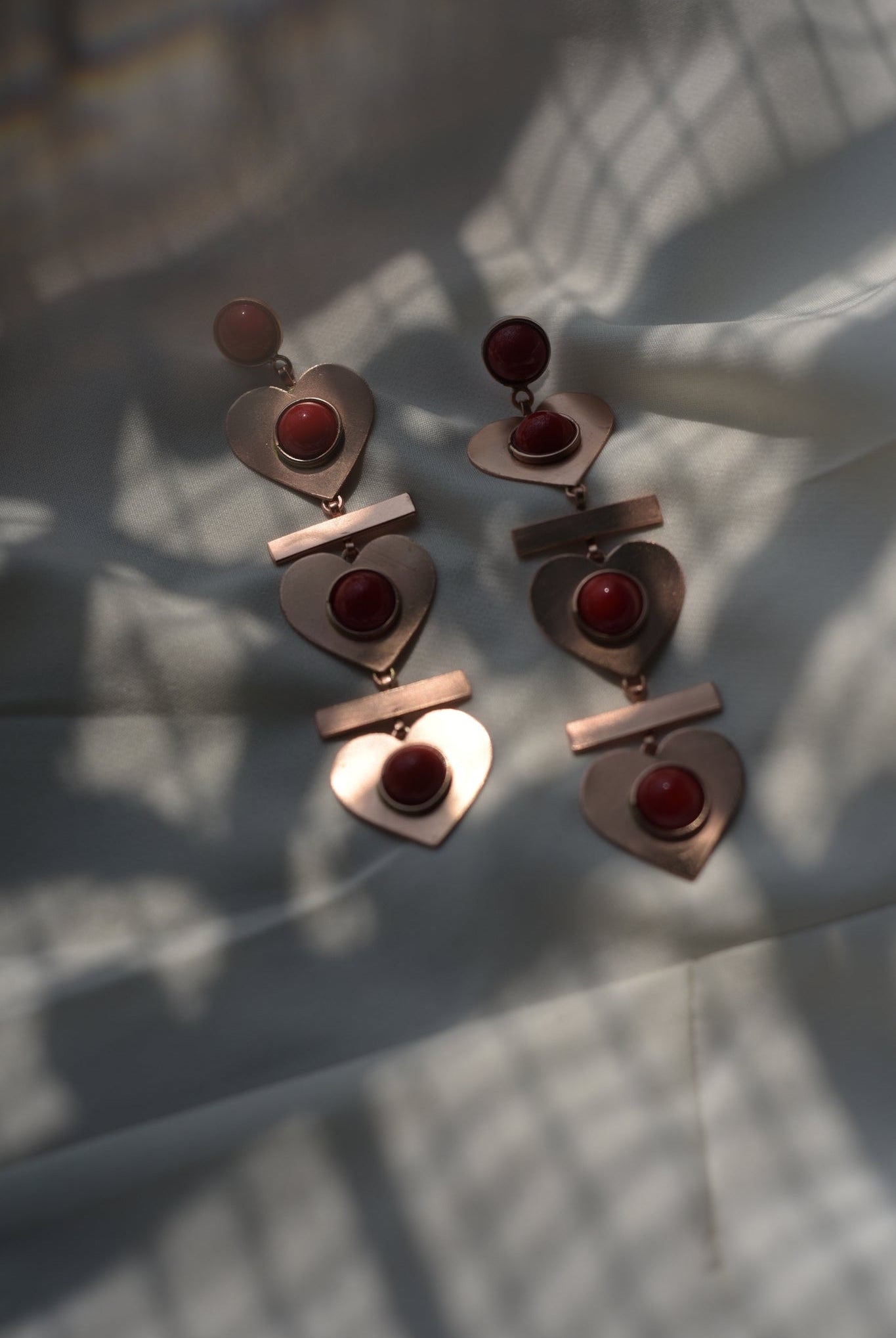 Coral Hearts Earrings - CiceroniEarringsPiku