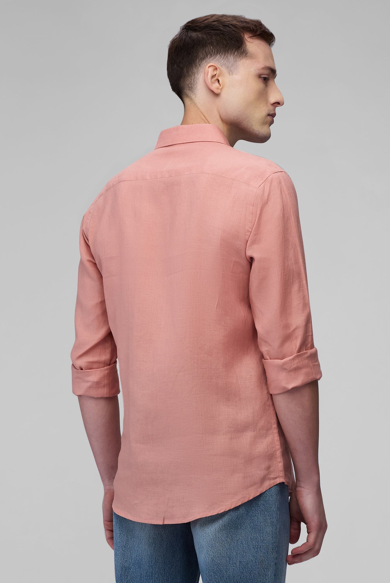 Coral Peach 100% Linen Classic Shirt - CiceroniMen Shirtsbhrāta