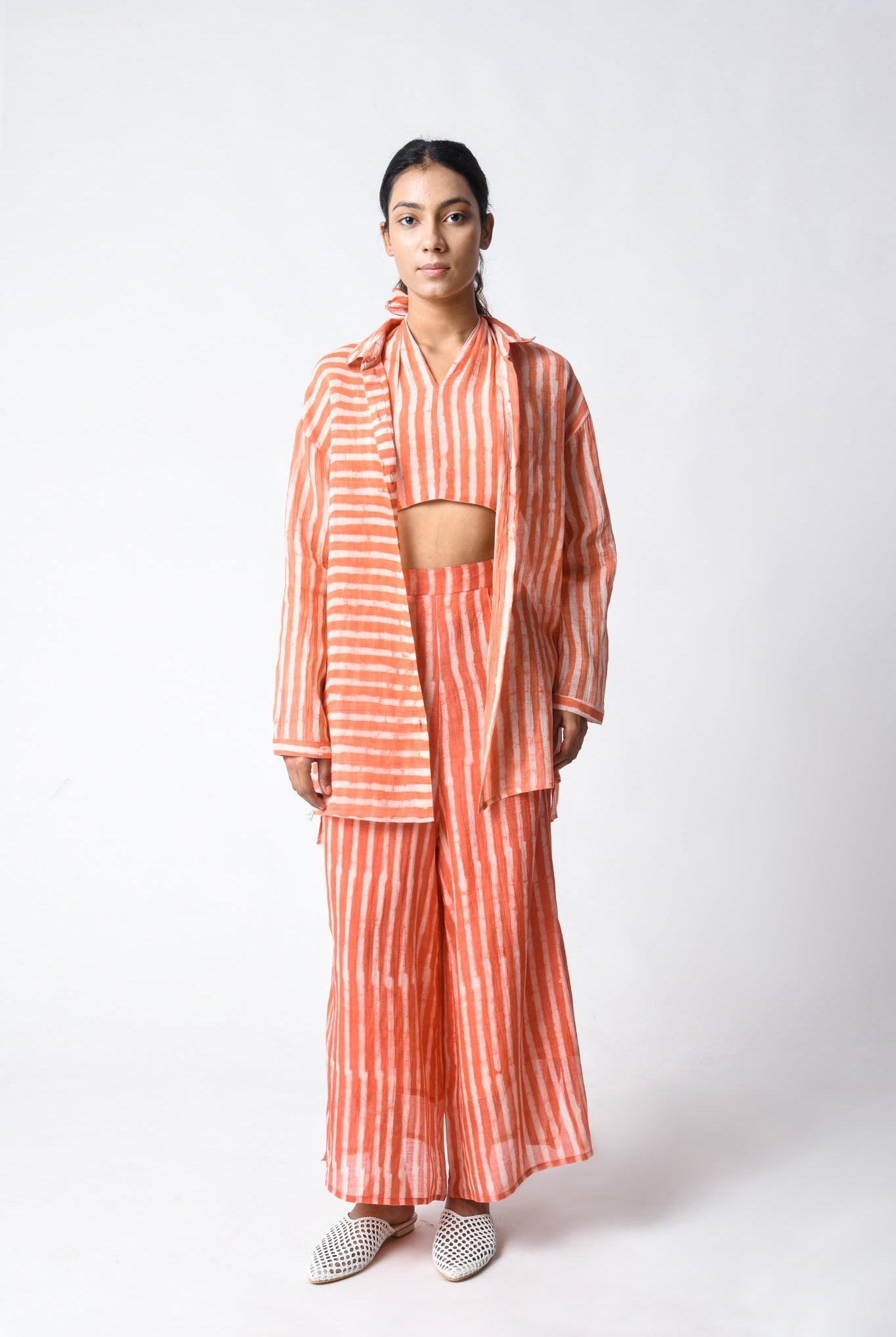 Coral Shirt Cord Set - CiceroniCo - ord SetJayati Goenka