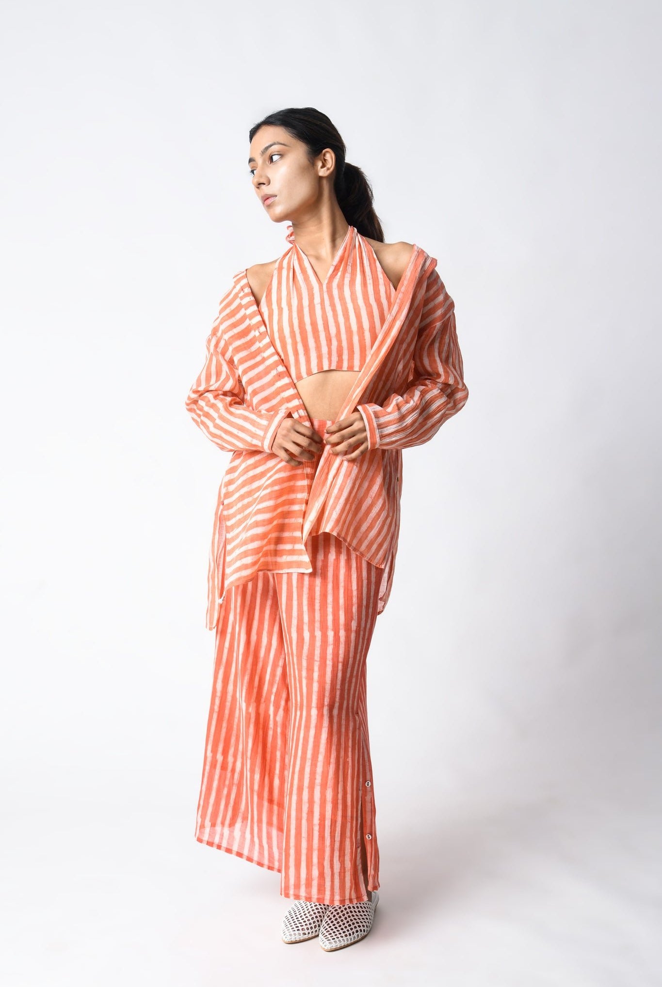 Coral Shirt Cord Set - CiceroniCo - ord SetJayati Goenka