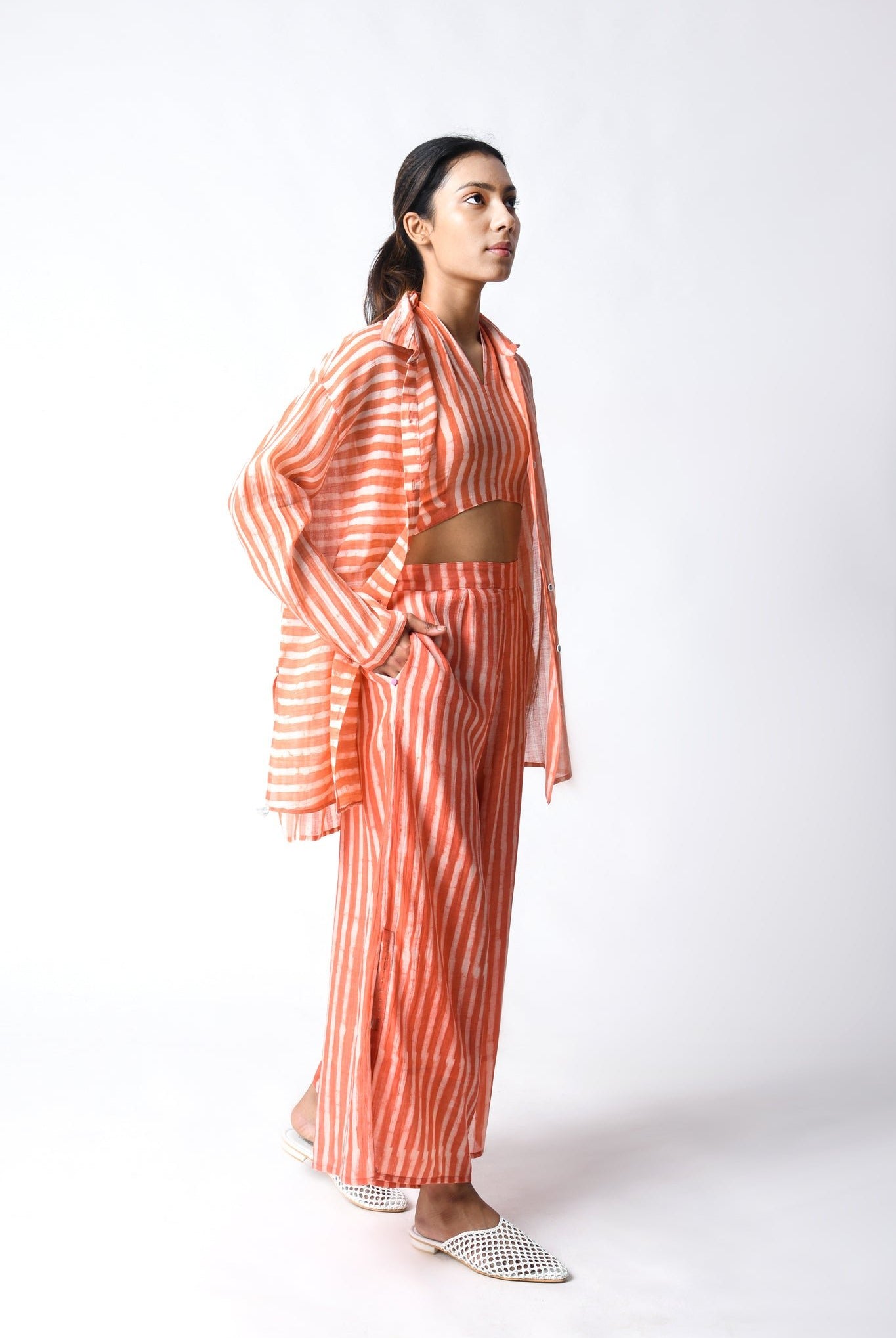 Coral Shirt Cord Set - CiceroniCo - ord SetJayati Goenka