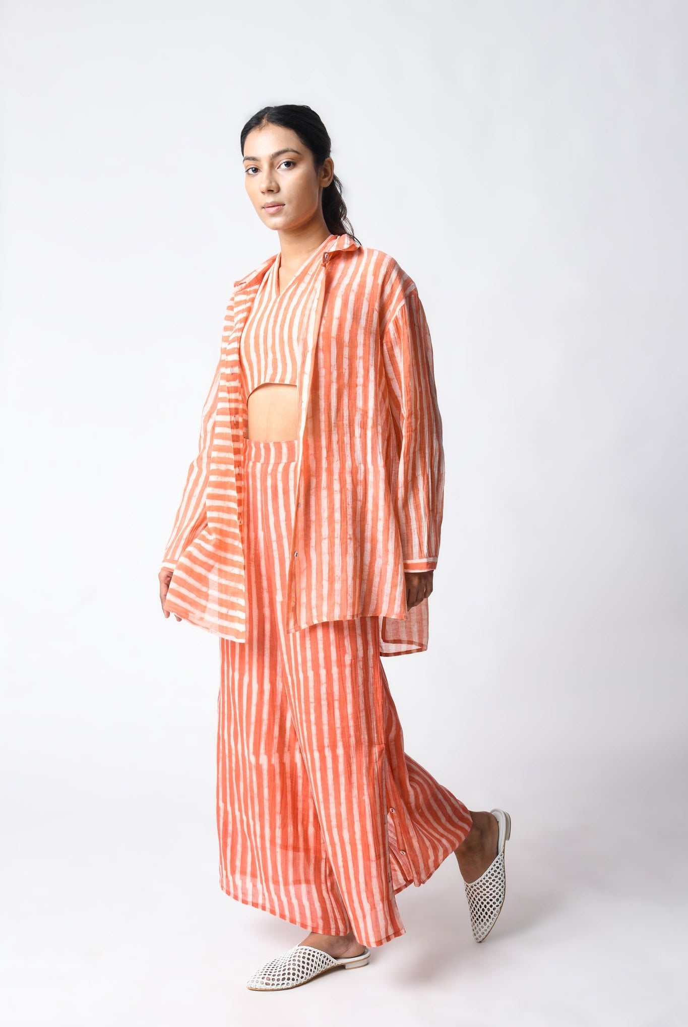 Coral Shirt Cord Set - CiceroniCo - ord SetJayati Goenka