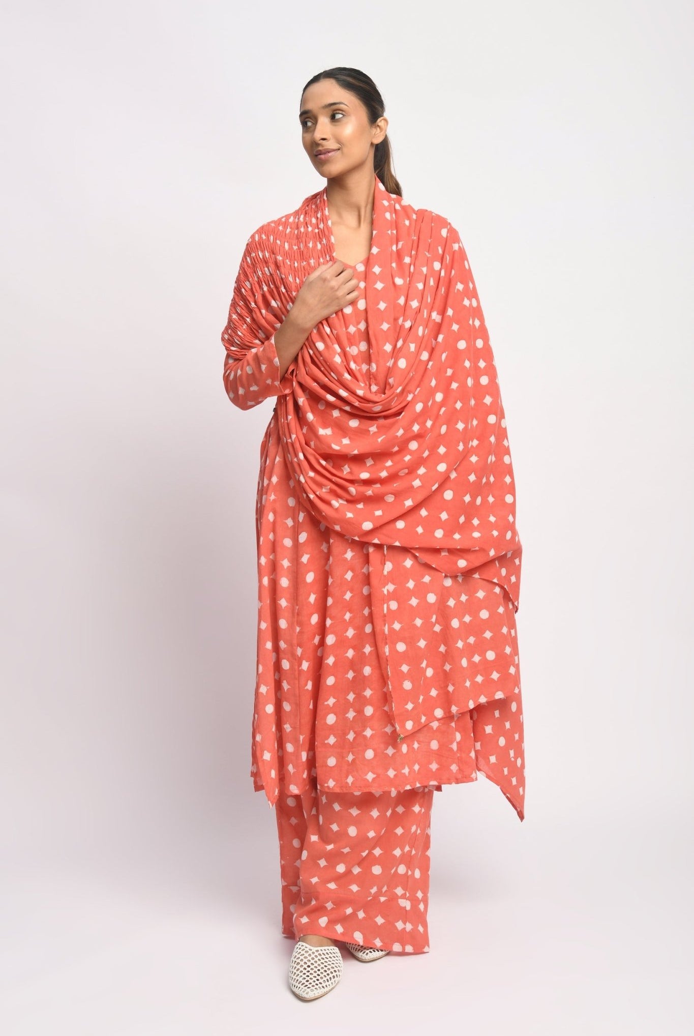 Coral Suit Set - CiceroniKurta Set, Everyday WearJayati Goenka