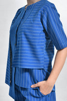 Cotton Stripes Asymmetrical Co - ord (Set of 2) - CiceroniCo - ord SetHiranya