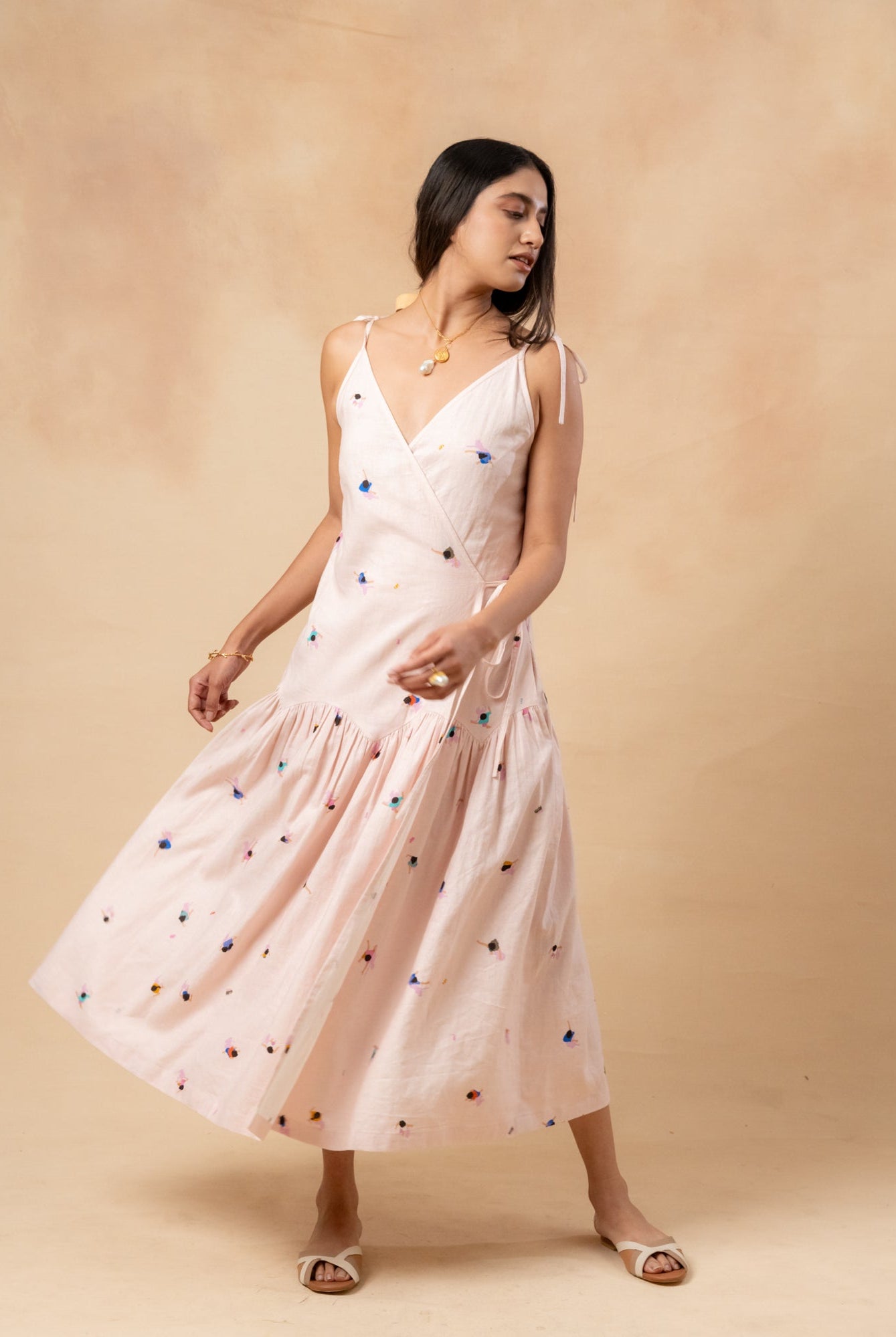 Crayon Wrap Dress - CiceroniDressesDoodlage