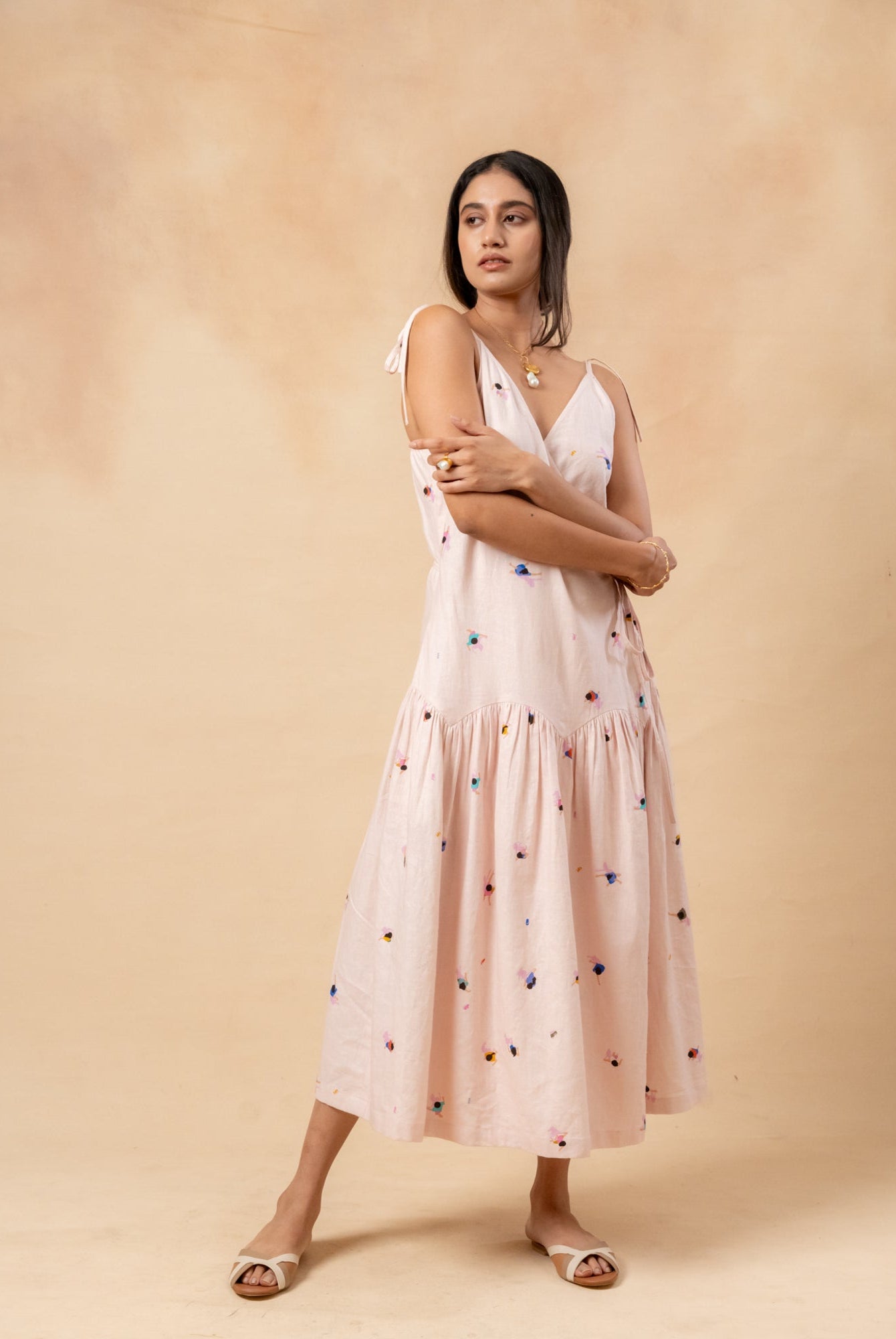 Crayon Wrap Dress - CiceroniDressesDoodlage