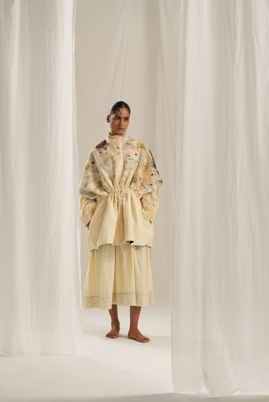 Cream Emb. Jacket - CiceroniJacketsTil